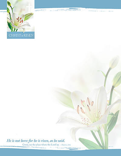 Picture of Alleluia, Christ Is Risen Easter Letterhead