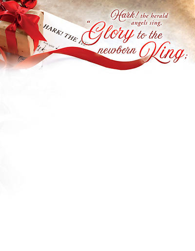Picture of Christmas Hark Glory to the Newborn King Letterhead