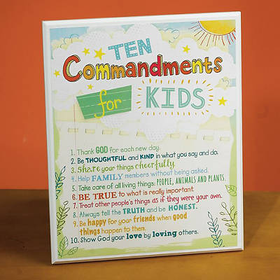 Picture of Ten Commandments for Kids Plaque