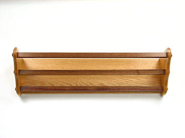Picture of Horizontal Mahogany and Solid Oak Wall Stole Rack