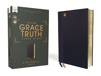 Picture of Nasb, the Grace and Truth Study Bible, Leathersoft, Navy, Red Letter, 1995 Text, Comfort Print