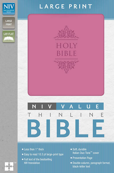 Picture of NIV Premium Value Thinline Bible Large Print Imi Lthr Orchid