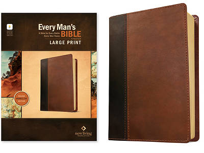 NLT Every Man's Bible, Large Print, Filament Enabled, Tutone (Leatherlike, Brown/Tan, Red Letter)