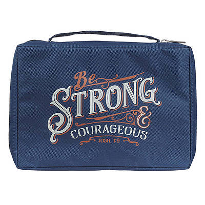 Picture of Bible Cover Value Navy Be Strong & Courageous