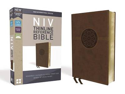 Picture of NIV, Thinline Reference Bible, Imitation Leather, Brown, Red Letter Edition, Comfort Print