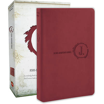 Picture of Jesus-Centered Bible NLT, Cranberry