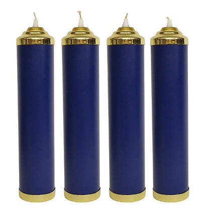 Picture of COMPLETE ADVENT TUBE CANDLE & SLEEVES - 4 BLUE