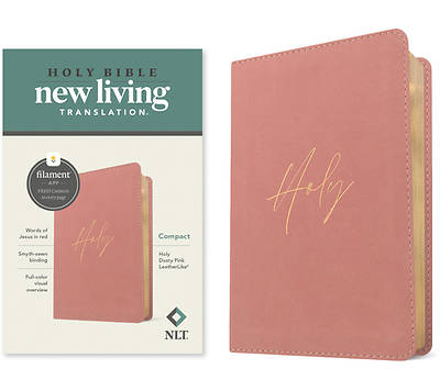 Picture of NLT Compact Bible, Filament-Enabled Edition (Leatherlike, Holy Dusty Pink, Red Letter)