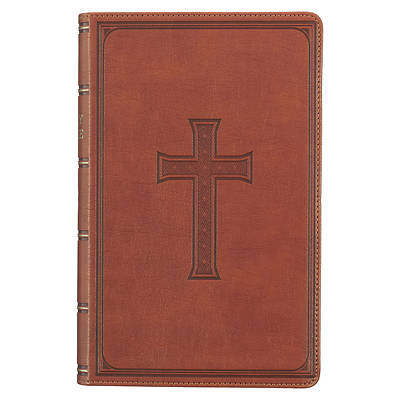 Picture of KJV Holy Bible, Giant Print Standard Size Faux Leather Red Letter Edition - Ribbon Marker, King James Version, Brown