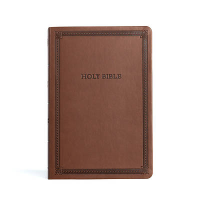 Picture of CSB Large Print Thinline Bible, Brown Leathertouch, Value Edition