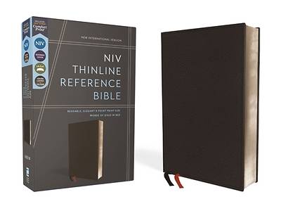 Picture of NIV, Thinline Reference Bible, Premium Bonded Leather, Black, Red Letter Edition, Comfort Print