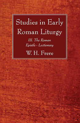 Picture of Studies in Early Roman Liturgy