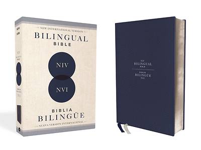 Picture of Niv/NVI Bilingual Bible, Leathersoft, Navy / Niv/NVI Biblia Bilingüe, Leathersoft, Azul Añil