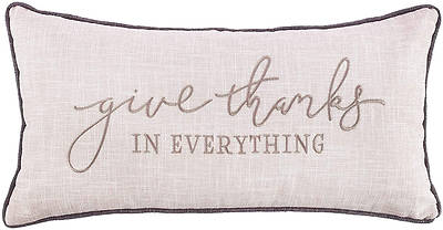 Picture of Pillow Oblong Give Thanks - 1 Thess 5
