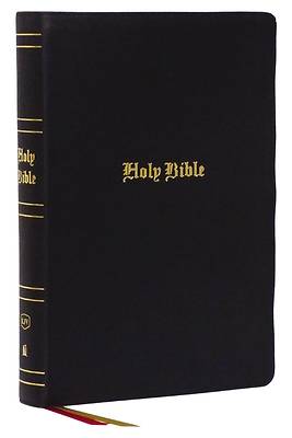 Picture of KJV Holy Bible, Super Giant Print Reference Bible, Black, Genuine Leather, 43,000 Cross References, Red Letter, Thumb Indexed, Comfort Print