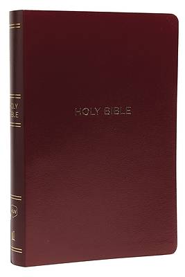 Picture of NKJV, Reference Bible, Center-Column Giant Print, Leather-Look, Burgundy, Red Letter Edition, Comfort Print