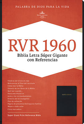 Picture of Rvr 1960 Biblia Letra Super Gigante, Negro Imitacion Piel Con Indice