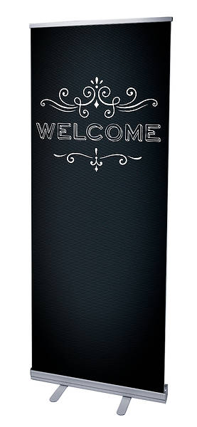 Picture of Chalk Welcome RollUp Banner with Stand
