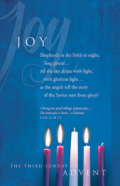 Picture of Advent Joy Bulletin Luke 2:10-11 Regular 8.5" x 11" (Package of 100) - WEEK 3