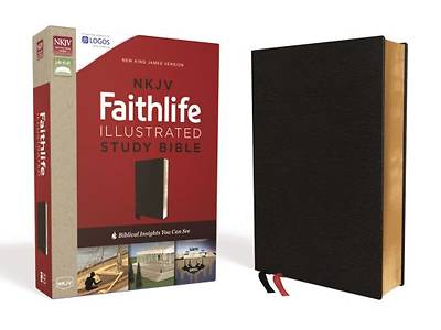 Picture of NKJV, Faithlife Illustrated Study Bible, Premium Bonded Leather, Black, Red Letter Edition