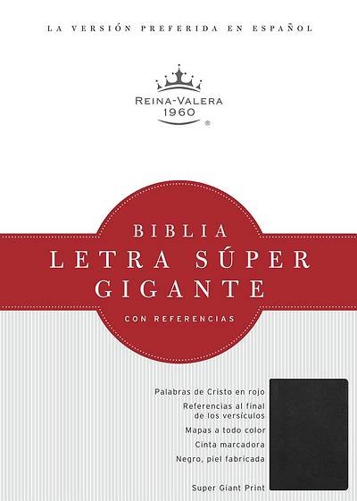 Picture of Rvr 1960 Biblia Letra Super Gigante, Negro Piel Fabricada Con Indice