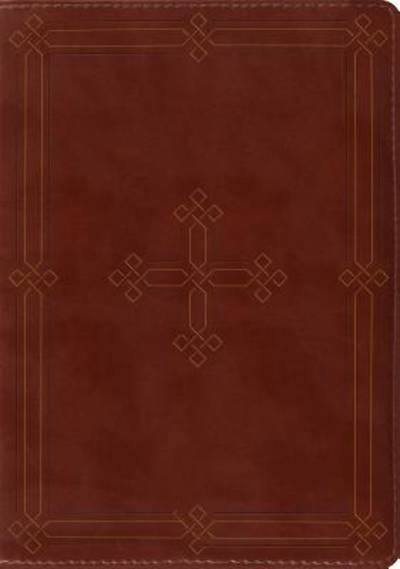 Picture of ESV Study Bible (Trutone, Brown, Engraved Cross Design)