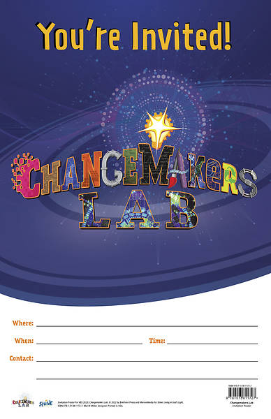 Picture of Vacation Bible School VBS 2023 Changemakers Lab Invitation Poster