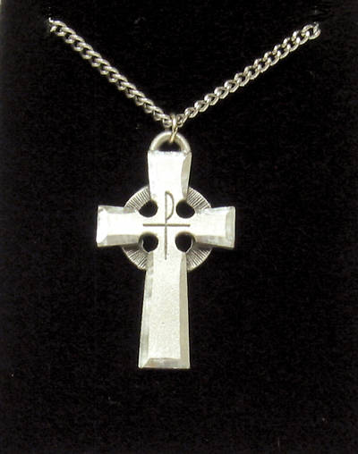 Picture of Pewter Celtic Cross with Stainless Steel Chain (#726)