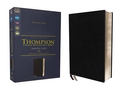 Picture of Niv, Thompson Chain-Reference Bible, Handy Size, European Bonded Leather, Black, Red Letter, Comfort Print