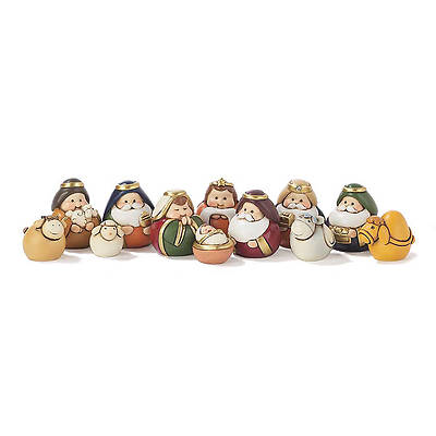 Picture of Twelve Piece Miniature Rounded Figure Nativity