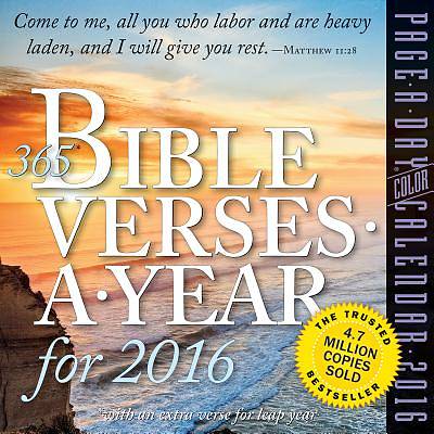 Picture of 365 Bible Verses-A-Year Color Page-A-Day Calendar 2016