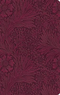 Picture of ESV Large Print Value Thinline Bible (Trutone, Raspberry, Floral Design)