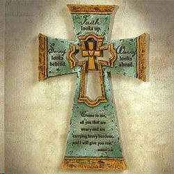 Picture of Faith Looks Up Wall Cross