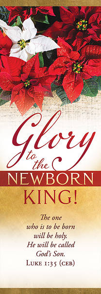 Banner Glory to the Newborn King Christmas 2 x 6 Vinyl