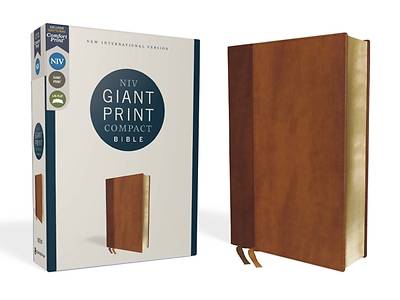 Picture of Niv, Giant Print Compact Bible, Leathersoft, Brown, Red Letter Edition, Comfort Print