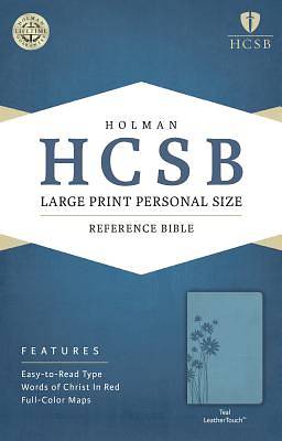 Picture of HCSB Large Print Personal Size Bible, Teal Leathertouch