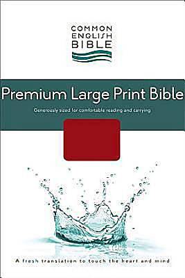 Picture of CEB Common English Premium Large Print Bible, Decotone Crimson Red
