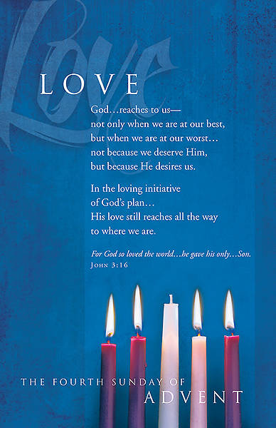 Picture of Advent Love Bulletin John 3:16 Regular 8.5" x 11" (Package of 100) - WEEK 4