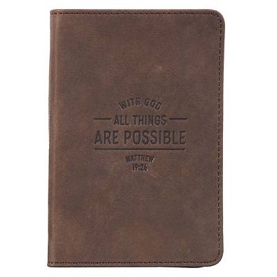 Picture of Journal Pocket Leather with God All Things