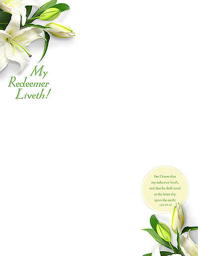Picture of My Redeemer Liveth! Easter Letterhead