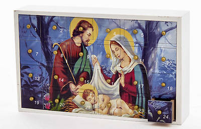 Picture of Wooden Holy Family Advent Calendar
