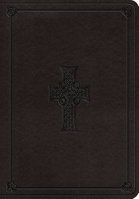 Picture of ESV Single Column Journaling Bible, Large Print (Trutone, Charcoal, Celtic Cross Design)