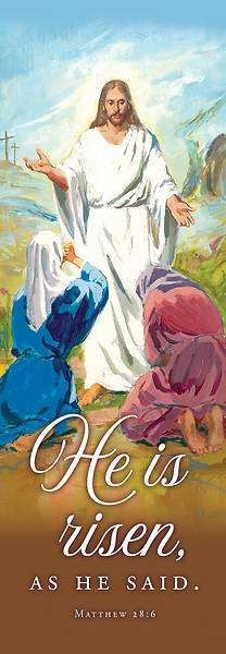 Picture of He Is Risen Banner 2 x 6 Fabric