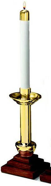 Picture of Artistic RW 124BRW Brass and Walnut Candlesticks