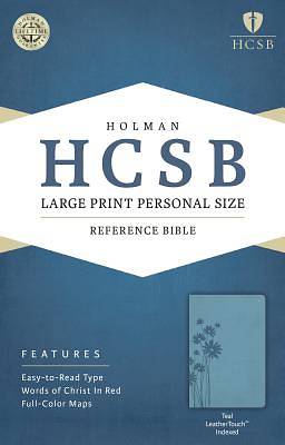 Picture of HCSB Large Print Personal Size Bible, Teal Leathertouch Indexed