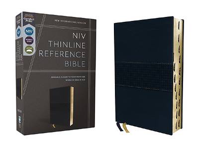 Picture of Niv, Thinline Reference Bible, Leathersoft, Navy, Red Letter, Thumb Indexed, Comfort Print