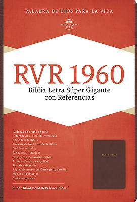 Picture of Rvr 1960 Biblia Letra Super Gigante, Marron Oscuro Simil Piel