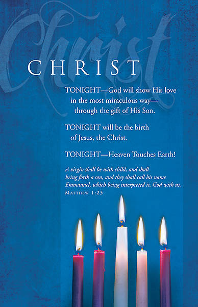 Picture of Advent Christ Bulletin Matthew 1:23 Regular 8.5" x 11" (Package of 100) - WEEK 5 option