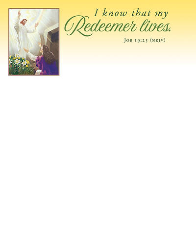 Picture of My Redeemer Lives Easter Letterhead
