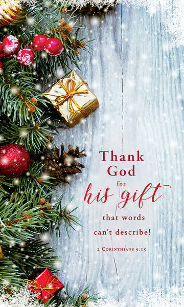 Picture of Thank God For His Gift Christmas Banner 3 x 5 Vinyl
